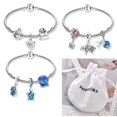 thumbnail image 4 of Pulsera Charms Plata 925 Pan Tortuga Globo Pulseras 19cm con bolsa de terciopelo, 4 of 4