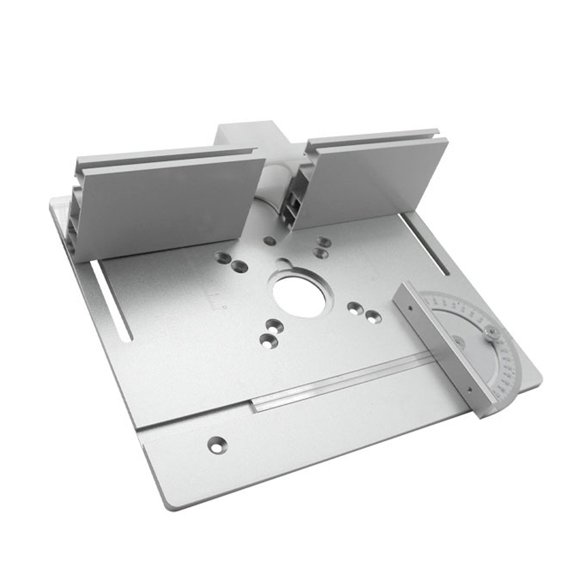 Riwcyla Set of 3 Router Table Insert Plate Aluminum Alloy Wood Milling Flip Board Machine Engraving Auxiliary Tool Woodworking Benches