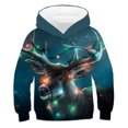 thumbnail image 3 of Sudadera con capucha de Papá Noel para Navidad, sudadera con estampado 3D de alce, regalo para niño y niña, sudadera con capucha unisex, moda para niños, lindo abrigo de gran tamaño, 3 of 5