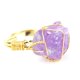 thumbnail image 1 of Granjero Gordo Anillo natural hecho a mano, envuelto con alambre de cobre de piedra natural, anillo de apertura ajustable morado, 1 of 5