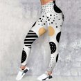 thumbnail image 2 of WEAIXIMIUNG Print Casual Leggings with Pockets for Women High Waist Leggings Lifting Pants with Pockets Yoga Leggings with Pockets 2X M White, 2 of 4