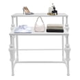 thumbnail image 5 of ToppiJoy Set of 2 Industrial Retail Display Tables, Standing Clothing Shoes Display Rack for Retail Store, Hotel, office (White), 5 of 16