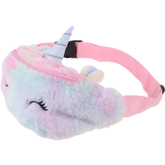 DRAFIDEEP 1Pcs Pink Plush Mini Crossbody Bag Fashion Handbag for Women 11.6x4.9x2.8in