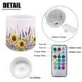 thumbnail image 6 of Kuiaobaty Flameless LED Candle with Color Changing Control 4H 8H Timer Remote Electric Pillar Candle 4 PCS for Room Fall Wedding Christmas Decorations Lavender Flower Sunflower Violet, 6 of 7