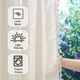 thumbnail image 2 of Aofoto Linen Blend Daisy Curtains for Living Room, Classic Printed Flower Rod Pocket Curtains for Bedroom, 2 Panels, 42"x96", 2 of 6