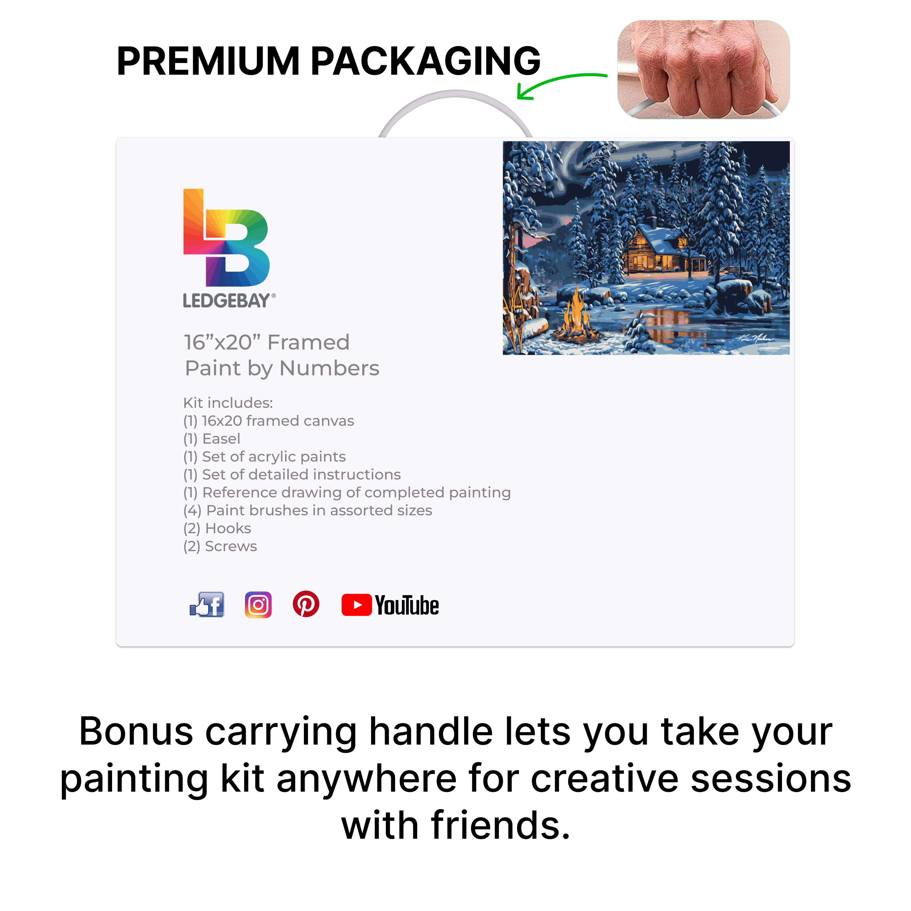 Ledgebay Paint by Number for Adults Crafts for Adults(Aurora Bliss)
