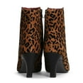 thumbnail image 4 of XYD Women's Chic Ankle Boots Pointed Toe Kitten Heels Side Zip Office Lady Formal Casual Dress Shoes Size 7 Leopard, 4 of 4