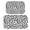 Black and White Leopard Print, variant on Black and Beige Leopard Print Bath Mat Set Of 2,Non-Slip Rug for Bathroom,Kitchen,Bedroom,Entrance, 30x17 and 23.5x15.7 Inches