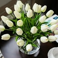 thumbnail image 4 of 10-Heads Artificial Flowers PU Mini Real Touch Tulip Bouquets, 4 of 4
