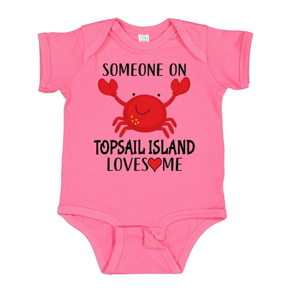 Inktastic Someone on Topsail Island Loves Me Boys or Girls Baby Bodysuit