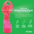 thumbnail image 2 of O2COOL Deluxe Handheld Battery Powered Water Misting Fan Pink - New 3.7 inch by 10.6 inch, 2 of 8