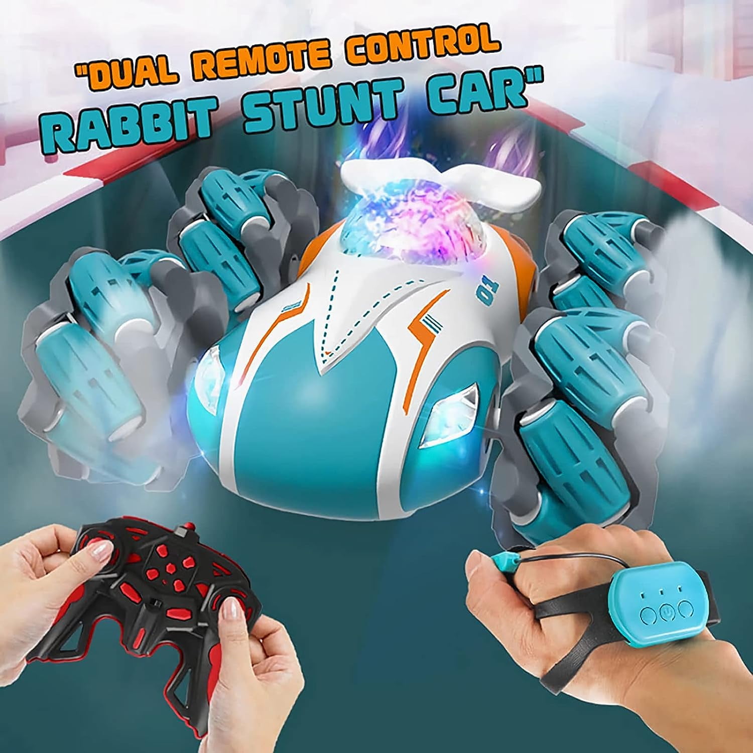 Tusivo リモートコントロールカー 2.4GHz RCカー 両面駆動 360°回転 充電式 4WD 高速ドリフト スタントおもちゃ 車 子供用 6 : Tusivo RC 汽車2.4GHz 4WD 遙控車雙面360° 旋轉RC 特技車