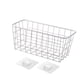 thumbnail image 4 of Cesta colgante de alambre metálico, sin necesidad de taladrar, organizador de pared versátil para el dormitorio. Blanco, 4 of 9