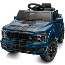 Hikiddo Electric Car for Kids, Licensed Ford-Shelby F-150 12V Ride on Truck Toys for Toddlers w/ Remote, 2-Hour Drive Time - Blue