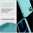 thumbnail image 4 of for iPhone 12 Pro Max Case, Silicone Upgraded [Camera Protecion] Phone Case with Soft Anti-Scratch Microfiber Lining, 6.7 inch, Sea Blue, 4 of 11