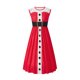 thumbnail image 5 of Lucakuins Vestido de mujer, vestido midi de encaje sin mangas con cuello redondo y estampado de estilo navideño para fiesta navideña Lucakuins  moda, 5 of 9