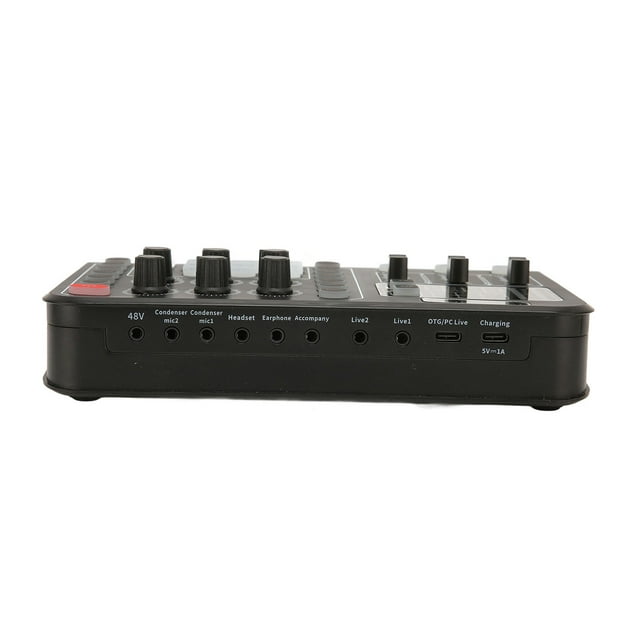 Tarjeta de sonido en vivo, reductora de ruido, cambiador de voz plug and play, tablero mezclador de sonido para grabación de karaoke en vivo