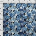 thumbnail image 3 of oneOone Cotton Poplin Medium Blue Fabric Tropical Floral Sewing Fabric By The Yard Printed Diy Clothing Sewing Supplies 42 Inch Wide, 3 of 4