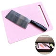 thumbnail image 4 of Tabla de cortar y cuchillo de cocina a escala 1/12, decoración de simulación para casa de muñecas. Rosa, 4 of 8