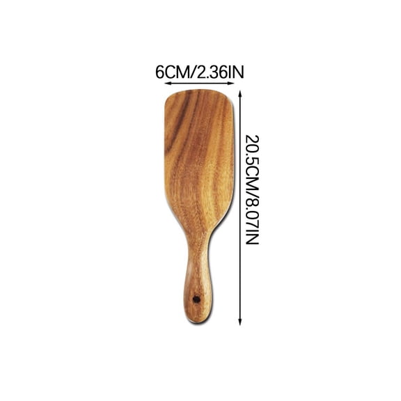 Wood Spatula for Cooking Teak Wood Long Handle Spatula for Stirring and Frying, Multi-Purpose Kitchen Utensil
