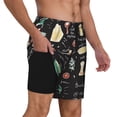 thumbnail image 3 of Picia Vegetable Quiche pattern Mens Swim Trunks with Compression Liner Stretch Beach Shorts Quick Dry with Zipper Pockets No-Chafing Board Shorts-, 3 of 9