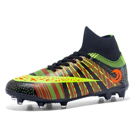 FULORIS Mens Footbal Boots Black Soccer Cleats