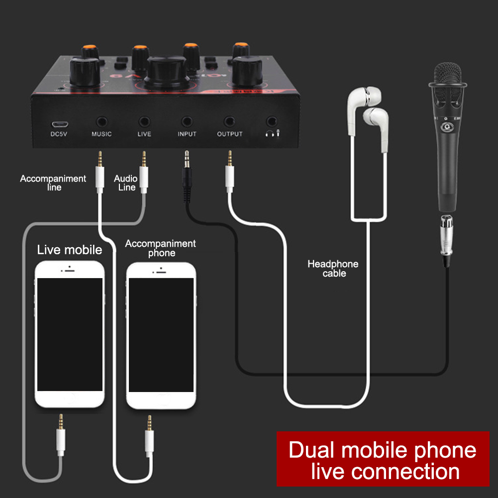 ASCZOV Mixer Board Live Broadcast For Phone Computer Funny Voice 