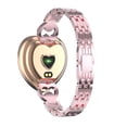 thumbnail image 2 of Reloj inteligente con frecuencia cardíaca, presión arterial, contador de pasos, IP67, reloj de metal resistente al agua, rosa roja Inevent EL000350-02B, 2 of 7