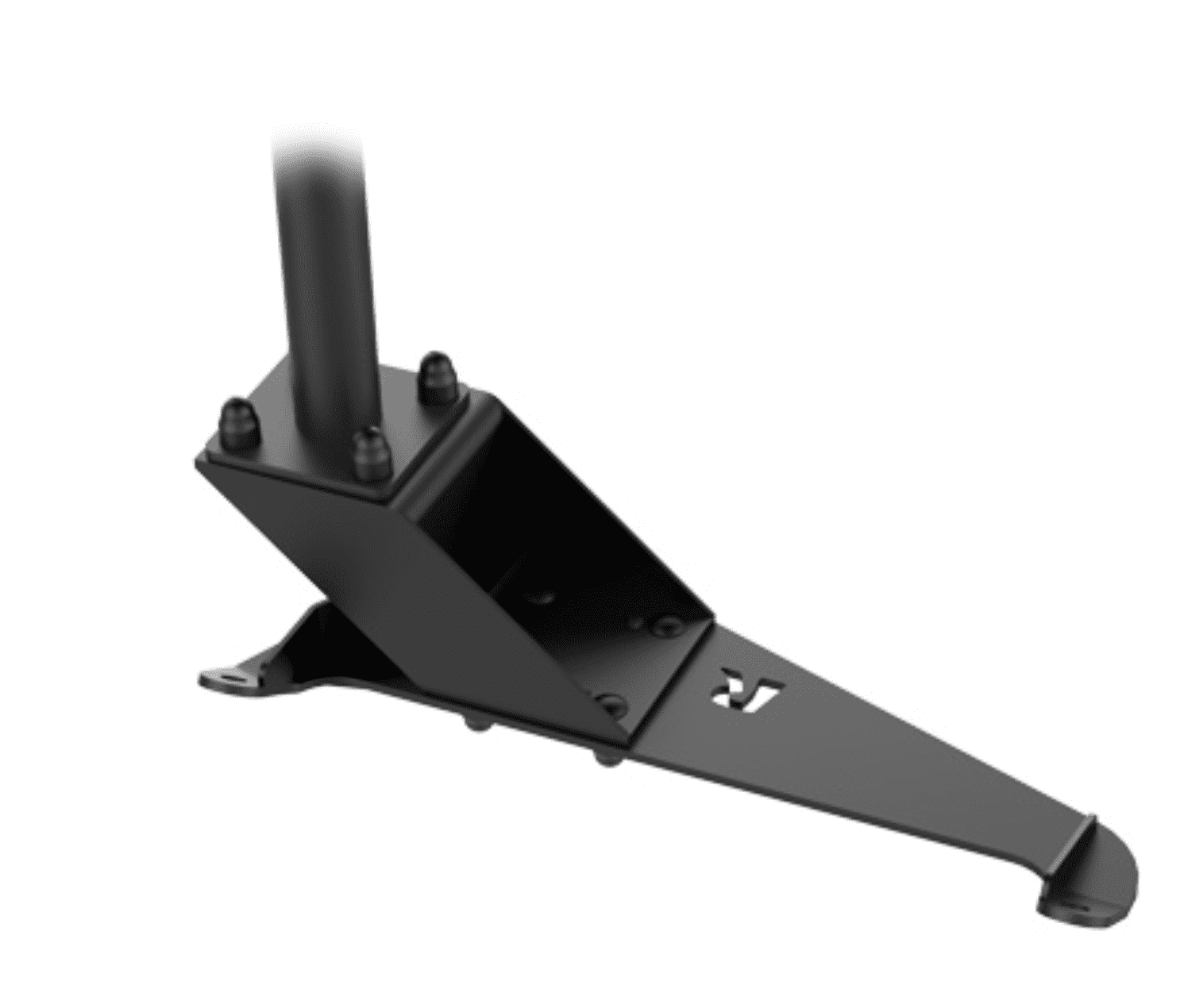 RAM No-Drill - Mounting kit (dual articulating swing arm, mounting base, pole, ball joint) - for notebook / tablet - steel, marine grade aluminum - car seat rails