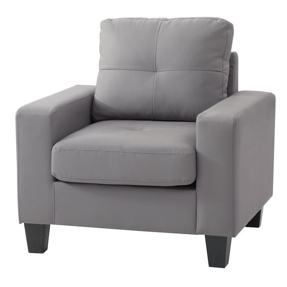 Glory Furniture Newbury Accent Chair in Gray Color