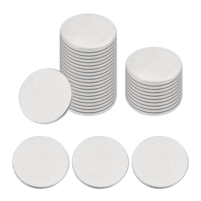Paquete de 50 3/8"(10mm) Diámetro 0.04"(1mm) Disco Redondo Plano de Acero Inoxidable