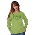 thumbnail image 5 of Look At Thyme Green Thumb Gardening Women Crewneck Sweatshirt Brisco Brands 2X, 5 of 6
