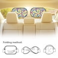 thumbnail image 5 of Jeiento Tie Dye Baby Windows Shades for Car 2 Pack Car Window Sun Shades for Kids Paw Print Sun Visor for Car Side Window Sun Glare and UV Rays Protection for Your Child, 5 of 7