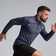 thumbnail image 4 of Bjutir Fall Shirts For Men Long Sleeve Solid Color Half Zip Muscle Shirts Soft Sports Workout Clothes Size M-Xxxxxl Grey, 4 of 6