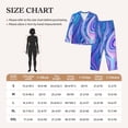 thumbnail image 4 of Bingfone Womens Pajama Sets Swirl Blue And Purple Print,Long Sleeve Loungewear Pajamas Set-Medium, 4 of 8