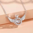 thumbnail image 2 of Dames Mode Amour Diamant Pendentif Collier Fête des Mères Cadeau Bijoux, 2 of 3
