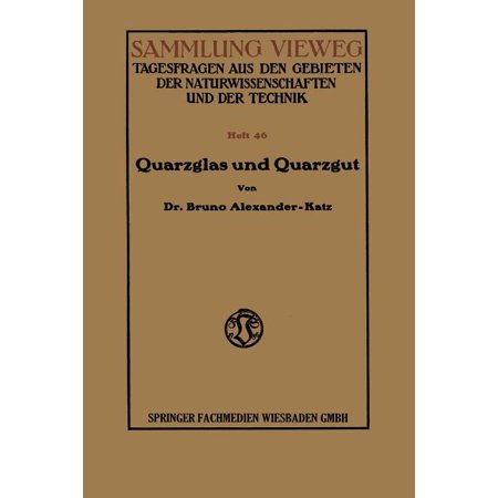 ISBN 9783663009573 product image for Quarzglas Und Quarzgut (Paperback) | upcitemdb.com