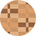 thumbnail image 1 of Ahgly Tapis Rond Lavable en Machine Intérieur Transitionnel Jaune Orange, 5 Pieds Rond, 1 of 7