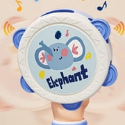Wdhugt Blue Musical Tambourine Toy For Babies 5.5 Inches Long Plastic With Gentle Sounds For Sensory Play Blue