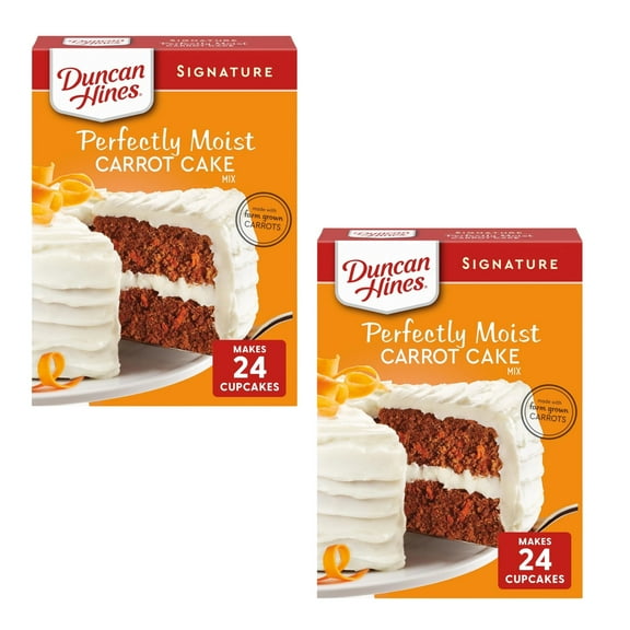 ( 2 Pack ) Duncan Hines Signature Perfectly Moist Carrot Cake Mix 15.25 Oz