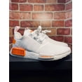 thumbnail image 1 of Adi - das NMD R1 Boost Mens Performance Running Sneakers White Orange GY0534 Sz 8.5, 1 of 6