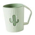 thumbnail image 4 of GUOOL Bathroom Rinsing Cup Rippled Toothbrush Holder Cup for Bathroom Bathroom Tumbler Green, 4 of 9