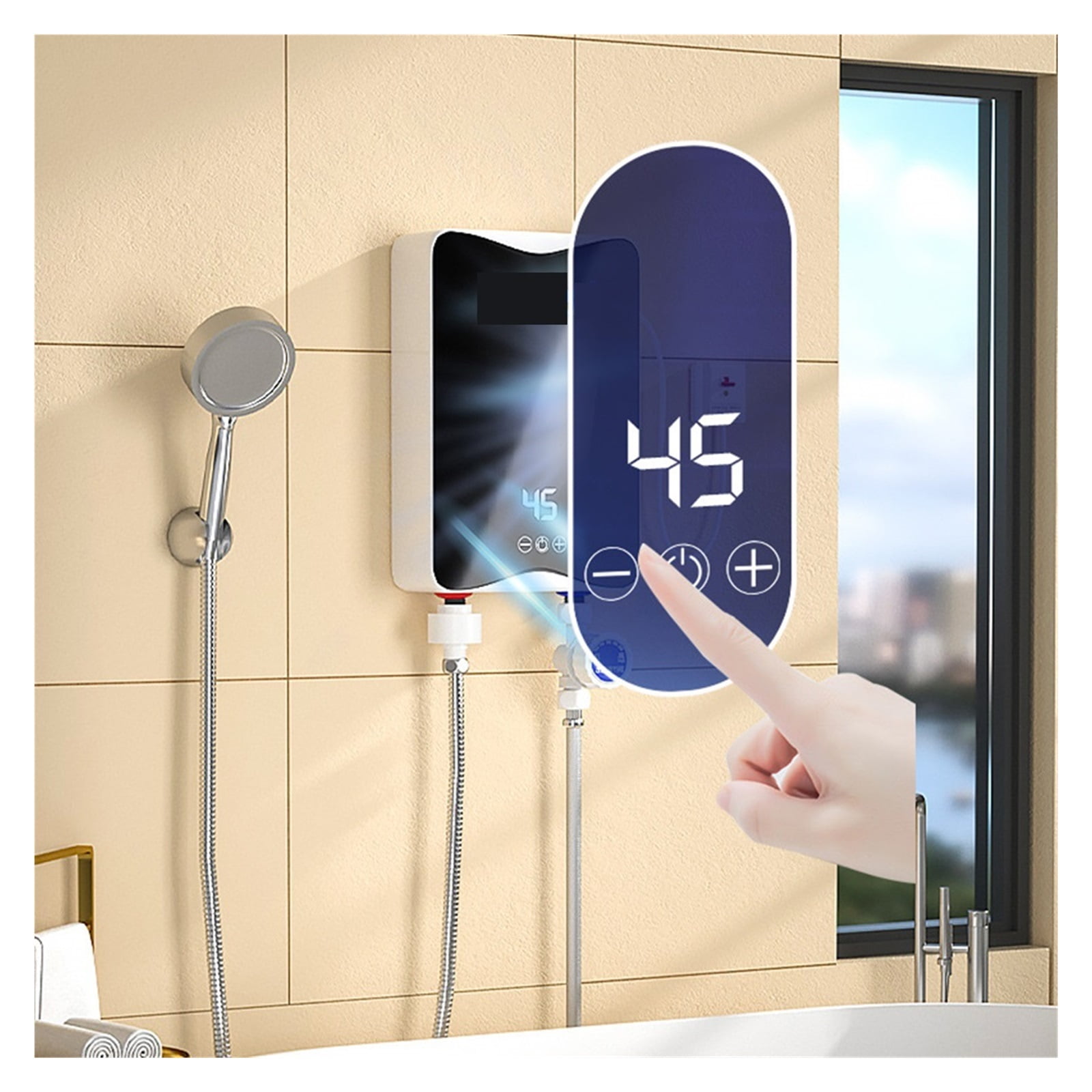 Instantaneous Electric Tankless Water Heater,Constant Temperature Heating For Kitchen And Bathroom,Electric Hot Water Heater ,Lightweight Portable Design