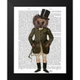 thumbnail image 2 of Fab Funky 12x14 Black Modern Framed Museum Art Print Titled - Hedgehog Rider Full, 2 of 5