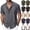 Gray, variant on Afuyipoi Men's Floral Button-Down Shirt,Stylish Print Turn-Down Collar Short Sleeve Gray 2XL