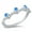 Blue, variant on Blue Simulated Opal Cubic Zirconia Decoration Ring Sterling Silver Size 6