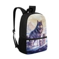 thumbnail image 6 of Uorisanigo Animal Wolf Backpack Schoolbags for Kids 17 inch Large Capacity School Backpack Casual Daypack Universal Fit Preschool Elementary Kindergarten Boys and Girls, 6 of 6