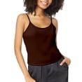 thumbnail image 3 of BILIKEYU Double Lined Thick Material Tank Tops,&nbsp;Adjustable Spaghetti Strap Basic Camisole for Women Sleeveless Fitted Summer Tops, Black, 3 of 4