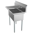 thumbnail image 2 of Pemberly Row 14x16x11 Left Stainless Steel Kitchen Prep & Utility Sink in Silver, 2 of 7