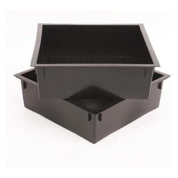 Worm Farm Trays - 2 Pack Stacking Replacement Trays for Worm Composting Systems - Expand Your Worm Bin - Durable Plastic - Garden & Home Composting